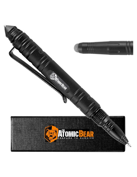 Bolígrafo Táctico Atomic Bear Defensor con Stylus y Rompedor