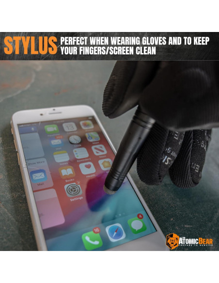 Bolígrafo Táctico Atomic Bear Defensor con Stylus y Rompedor