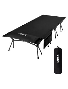 Cama de Camping ICECO Plegable 220x80x38 cm Soporta 180 kg