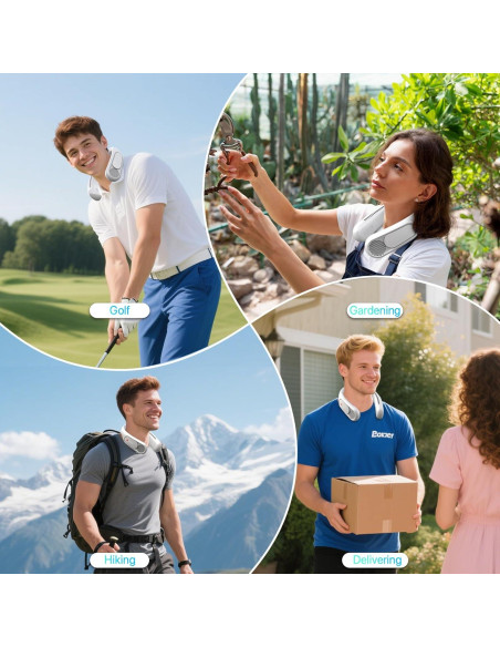 Ventilador de Cuello Hotsales Recargable 6000 mAh 3 Velocidades