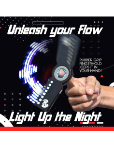 Spinner LED RingSlingr Azul Relámpago Portátil 14cm 2