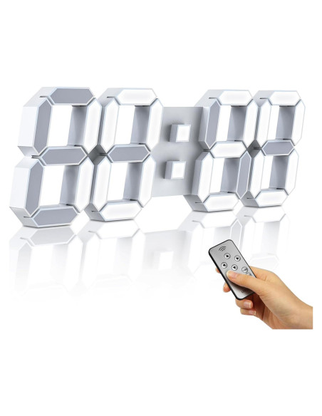 Reloj de Pared Digital LED EDUP HOME 38 cm con Control Remoto Reloj de Pared Digital LED EDUP HOME 38 cm con Control Remoto