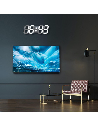 Reloj de Pared Digital LED EDUP HOME 38 cm con Control Remoto