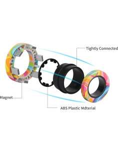 Juego de Anillos Antiestrés YZ para Alivio de Ansiedad 2