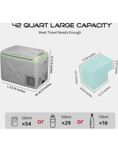 Alpicool Nevera Portátil X40 39.87L 12V para Camping y Pesca 2