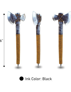 Bolígrafo Hacha de Batalla Antigua Puzzled 15.24 cm Tinta Negra 2