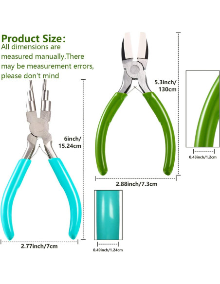 Juego de 2 Pinzas para Hacer Joyas Mudder 6 en 1 DIY