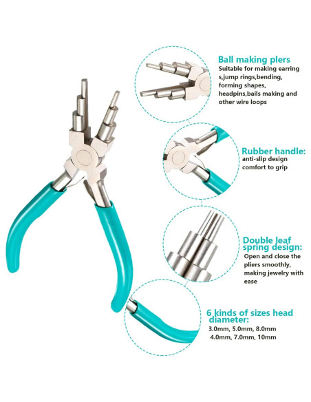 Juego de 2 Pinzas para Hacer Joyas Mudder 6 en 1 DIY