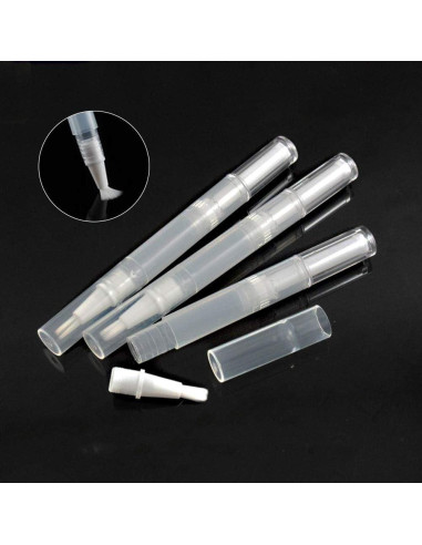 20 Bolígrafos de Aceite Transparentes para Uñas y Pestañas