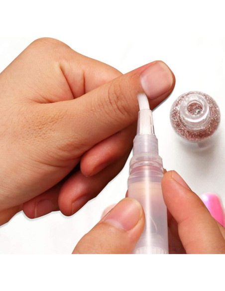 20 Bolígrafos de Aceite Transparentes para Uñas y Pestañas