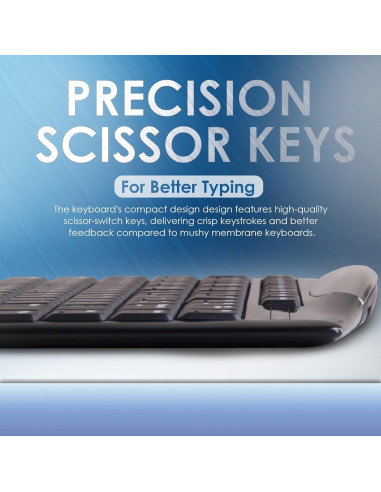 Teclado Compacto Evoluent EKB Con Cable Ergonómico 0.5kg