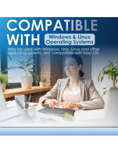 Teclado Compacto Evoluent EKB Con Cable Ergonómico 0.5kg