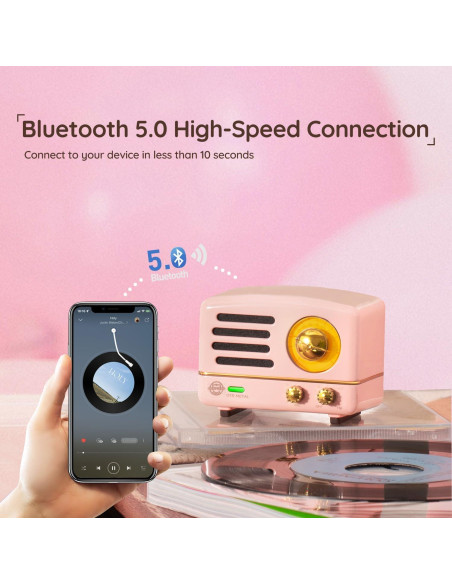 Altavoz Bluetooth Muzen OTR Retro Metal 10h Reproducción