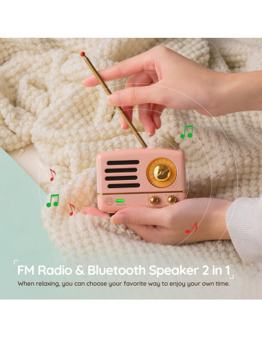 Altavoz Bluetooth Muzen OTR Retro Metal 10h Reproducción