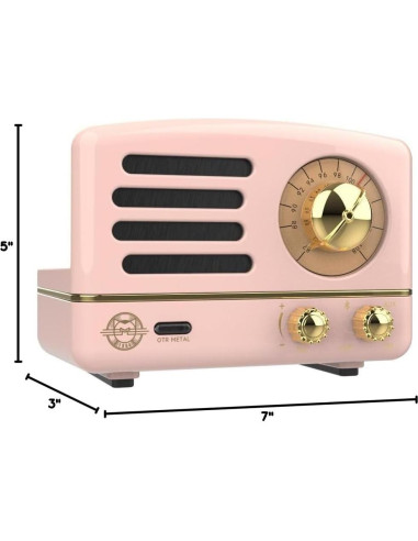 Altavoz Bluetooth Muzen OTR Retro Metal 10h Reproducción