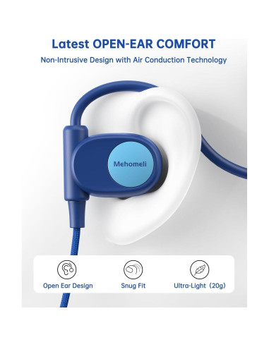 Auriculares para Niños Mehomeli MEKH02A Abiertos 16.2mm Azul