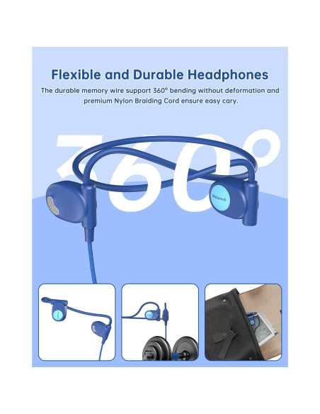 Auriculares para Niños Mehomeli MEKH02A Abiertos 16.2mm Azul