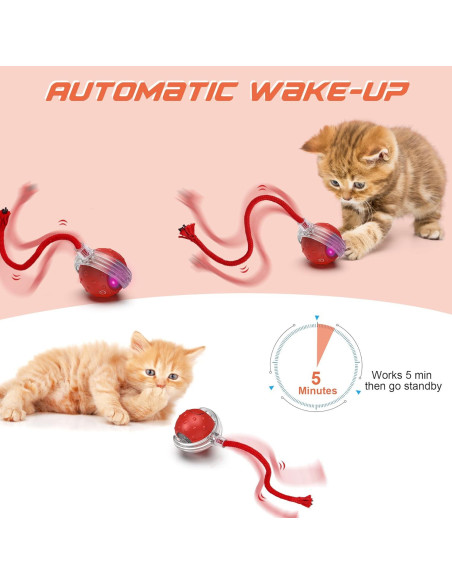 Juguete Interactivo para Gatos IOKHEIRA Bola Eléctrica Recargable Juguete Interactivo para Gatos IOKHEIRA Bola Eléctrica Recargable