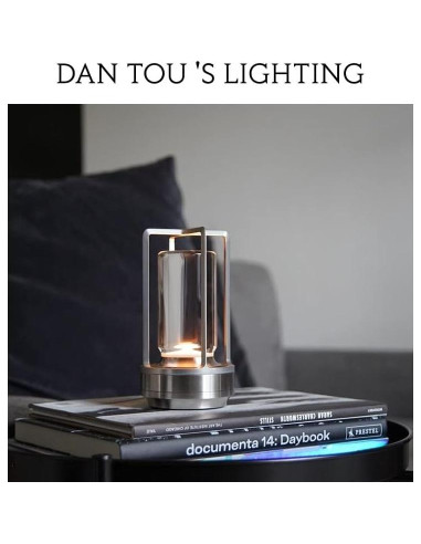 Lámpara de Mesa LED Recargable HAPYGI Plata 3 Colores