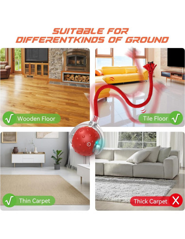 Juguete Interactivo para Gatos IOKHEIRA Bola Eléctrica Recargable