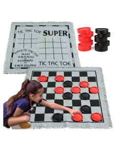 Juego de Mesa 3 en 1 Damas Gigantes JOYIN 24 Fichas