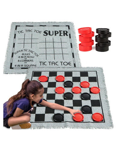 Juego de Mesa 3 en 1 Damas Gigantes JOYIN 24 Fichas