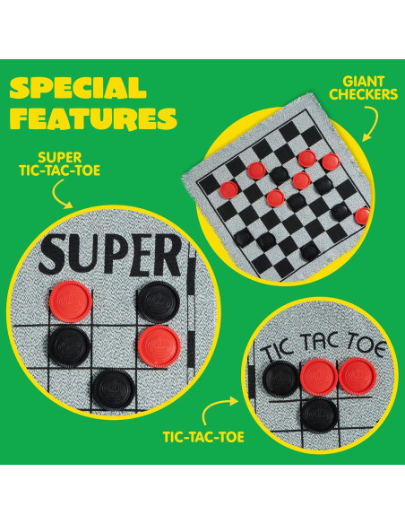 Juego de Mesa 3 en 1 Damas Gigantes JOYIN 24 Fichas