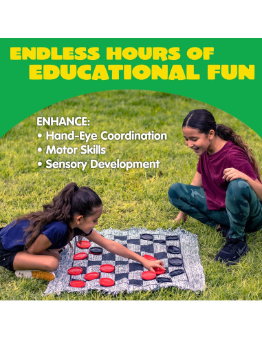 Juego de Mesa 3 en 1 Damas Gigantes JOYIN 24 Fichas