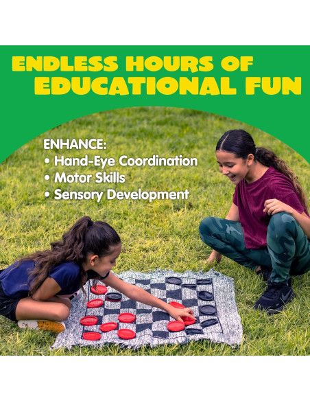 Juego de Mesa 3 en 1 Damas Gigantes JOYIN 24 Fichas