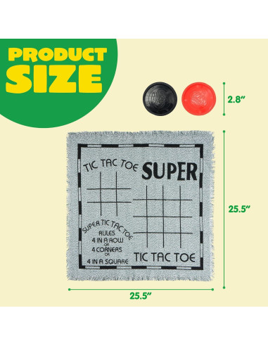 Juego de Mesa 3 en 1 Damas Gigantes JOYIN 24 Fichas