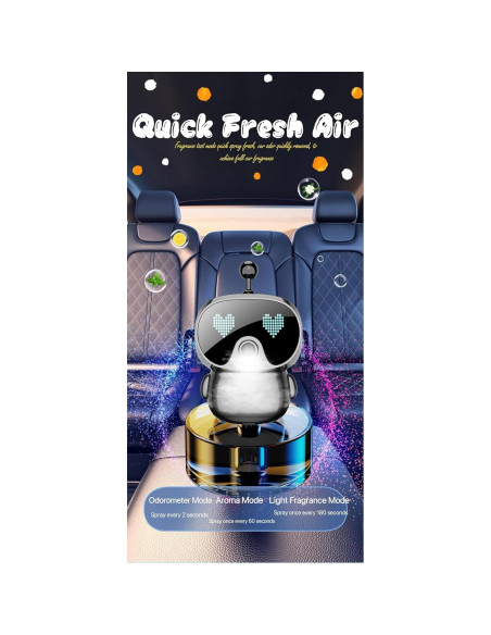 Difusor de Aromas para Auto BNTR Negro Rotatorio 6,5x11cm