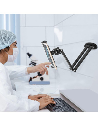 Soporte de Pared para Tablet GSRUAN Ajustable 360 Negro