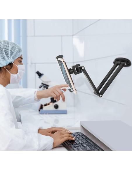 Soporte de Pared para Tablet GSRUAN Ajustable 360 Negro