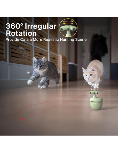 Juguete láser automático para gatos OFFBEATISM verde 360