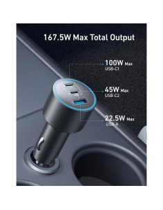 Cargador de coche Anker 167.5W 3 Puertos USB-C Rápido 2