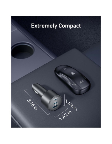 Cargador de coche Anker 167.5W 3 Puertos USB-C Rápido