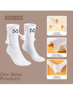 Calcetines Magnéticos de Manos Sostenidas YFLCFCX - Unisex 2