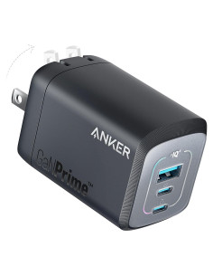 Cargador Anker Prime 100W USB-C GaN, 3 Puertos Rápidos