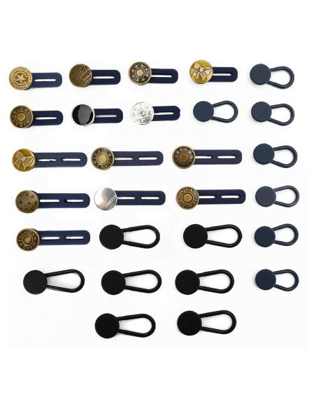 28 Extensores de Botones para Jeans Sin Coser Siutaga