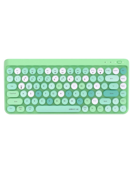 Teclado Bluetooth Portátil KKT 84 Teclas Colorido Verde