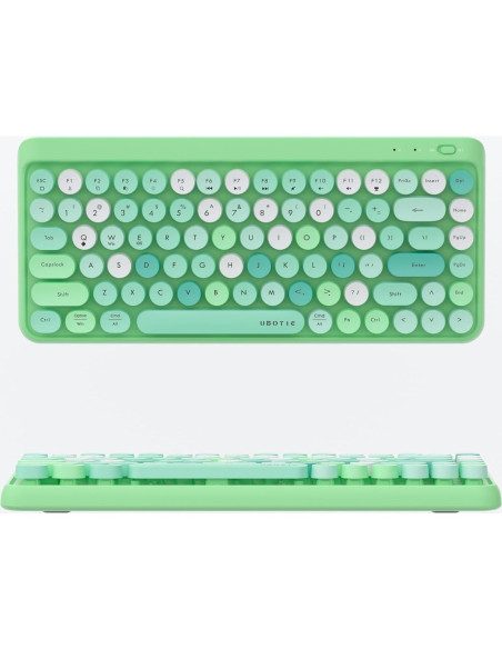 Teclado Bluetooth Portátil KKT 84 Teclas Colorido Verde