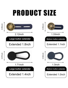 28 Extensores de Botones para Jeans Sin Coser Siutaga 2