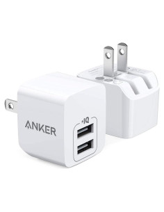 Cargador de Pared Anker 2-Pack USB A 12W Blanco Compacto