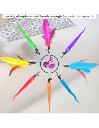Juguetes Interactivos para Gatos ZPH - Varita Retráctil y Teasers
