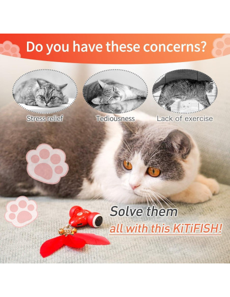Juguete Interactivo para Gatos KiTiFiSH Automático USB Juguete Interactivo para Gatos KiTiFiSH Automático USB