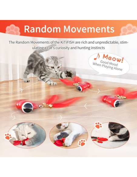 Juguete Interactivo para Gatos KiTiFiSH Automático USB Juguete Interactivo para Gatos KiTiFiSH Automático USB