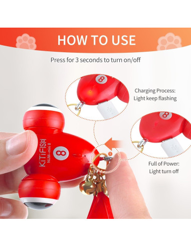 Juguete Interactivo para Gatos KiTiFiSH Automático USB