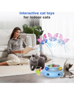 Juguete Interactivo para Gatos CSD KM35 con Plumas y Bolas 2