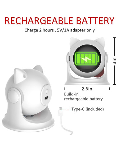 Juguete Interactivo de Láser para Gatos LEPLE P32 Blanco