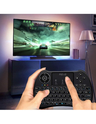 Teclado Mini Inalámbrico Reiie H9+ con Touchpad y LED